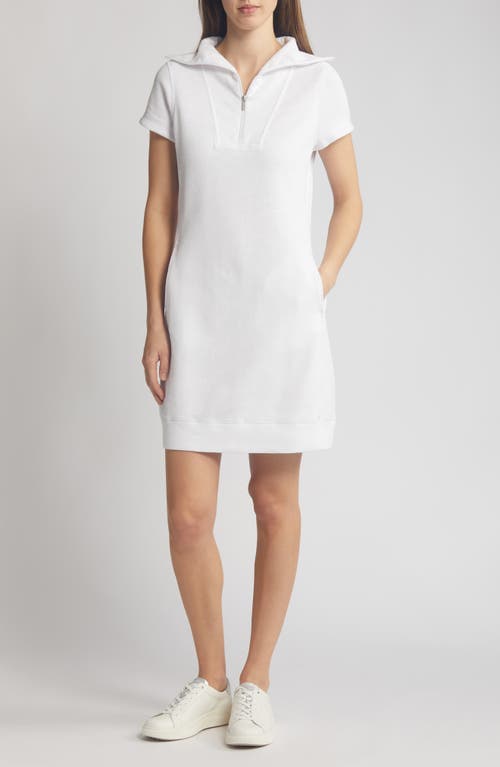 Tommy Bahama Tobago Bay Half Zip Dress in White at Nordstrom, Size X-Large