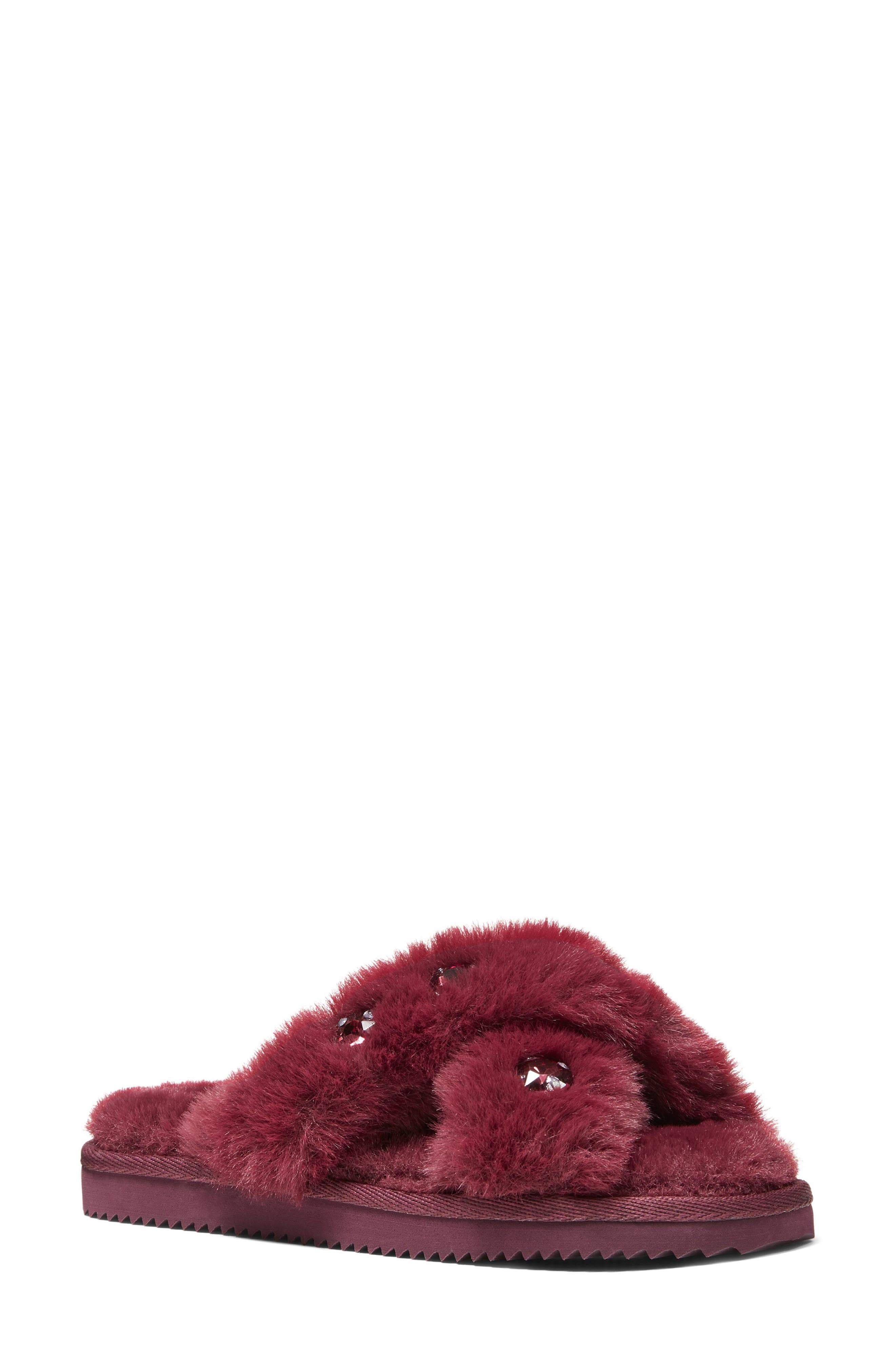 michael kors slippers fur