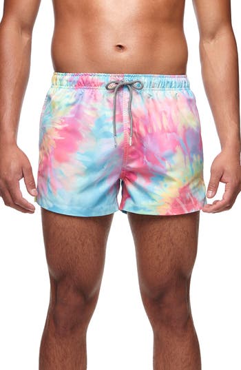 Boardies Spiral Tie Dye Iii Shortie Swim Trunks In Multi