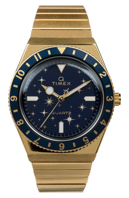 UPC 194366221619 product image for Timex® Q Celestial Bracelet Watch, 36mm in Gold/Blue/Gold at Nordstrom | upcitemdb.com