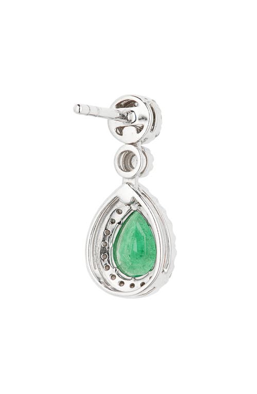 VALANI ATELIER VALANI ATELIER EMERALD & PAVÉ DIAMOND DROP EARRINGS 