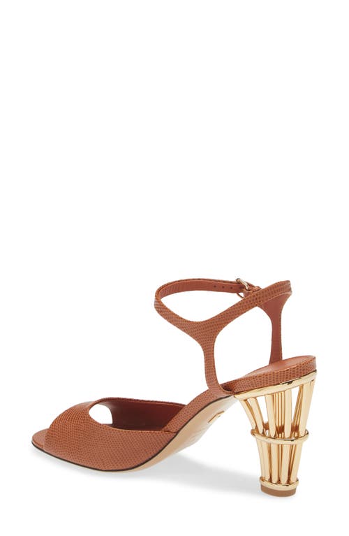 Shop Ferragamo Nikla Sandal In Cognac