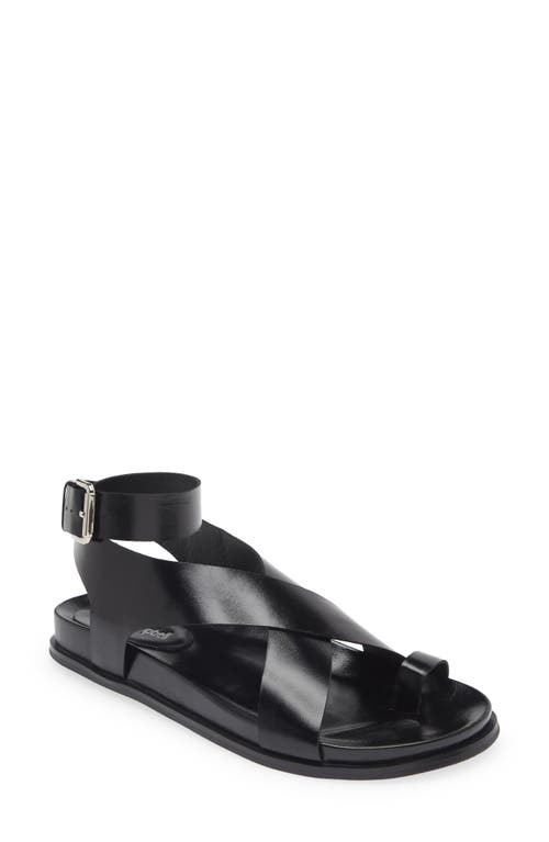 Hvar Ankle Strap Sandal in Black