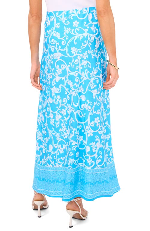 Vince Camuto Floral Print Maxi Skirt In Poolside