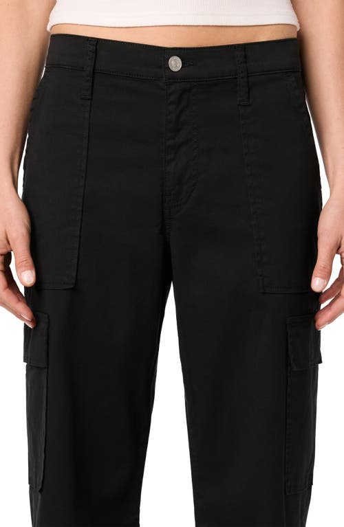 Hudson High-rise Welt Pocket Wide Leg Cargo In Black
