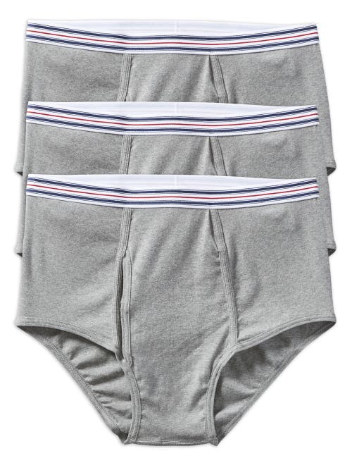 Harbor Bay 3-pk Color Briefs In Grey