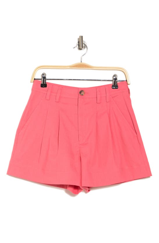 Shop A.l.c Mateo Linen & Cotton Shorts In Dark Grapefruit