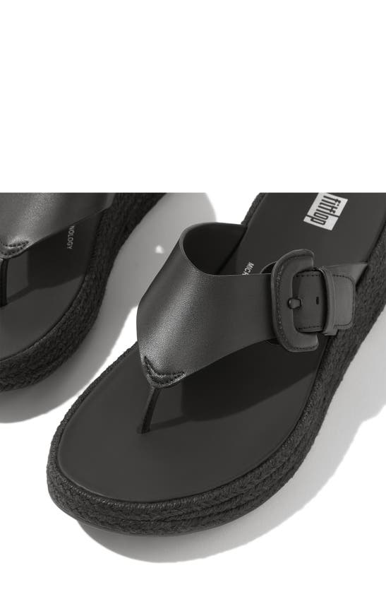 Shop Fitflop Leather Espadrille Sandal In Black