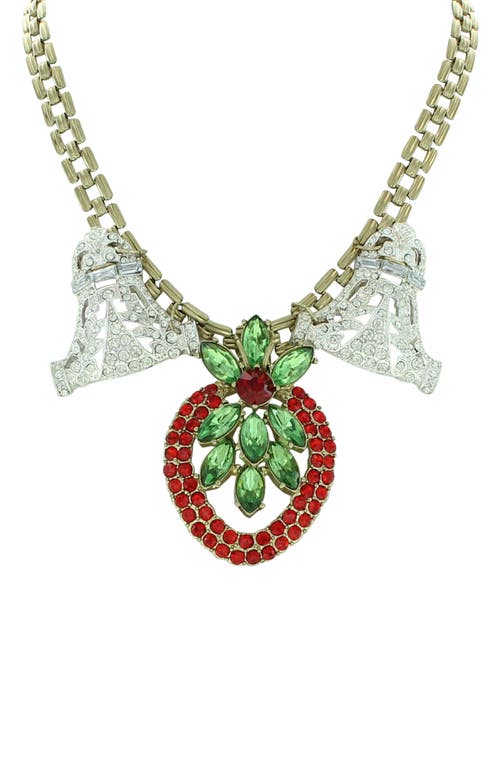 Shop Olivia Welles Mistletoe Time Necklace In Gold/multi