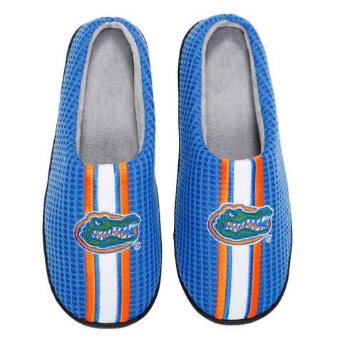 Miami Dolphins FOCO Team Stripe Memory Foam Slide Slippers - Orange