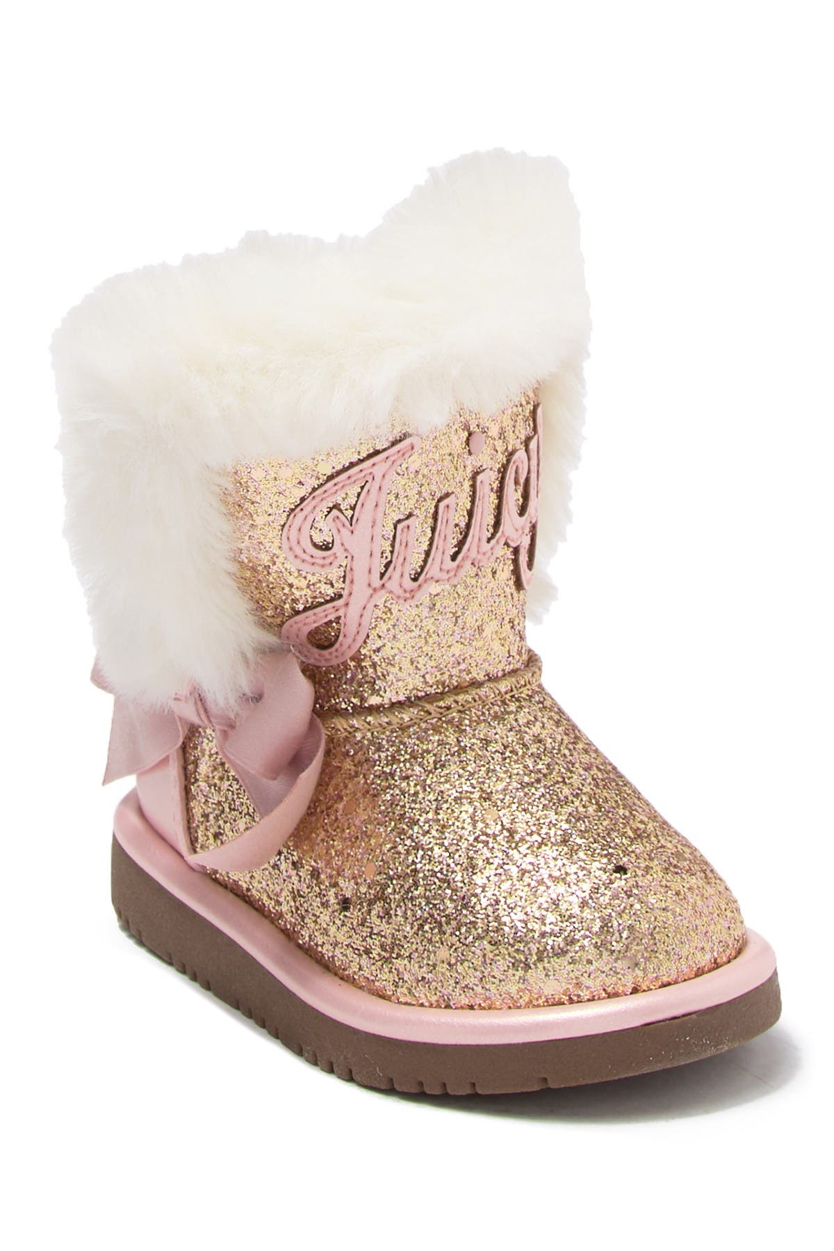 Juicy Couture | Faux Fur Trimmed Glitter Boot | Nordstrom Rack