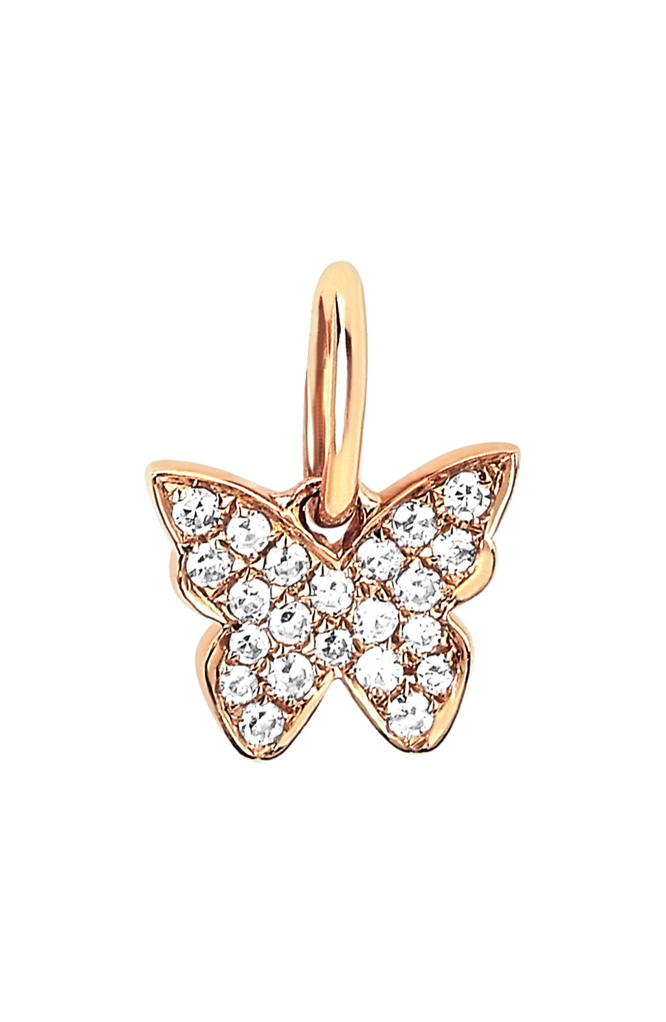 diamond butterfly charm