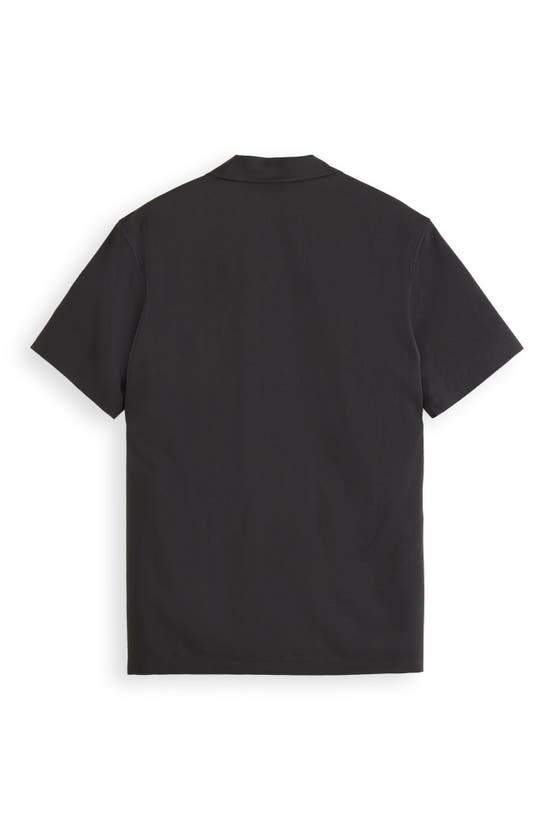 Shop Scotch & Soda Nautical Print Camp Shirt In Black