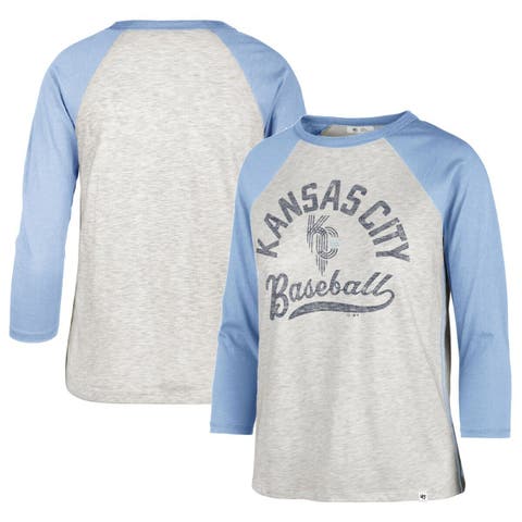 47 St Louis Blues Womens Grey Club Raglan Long Sleeve Crew