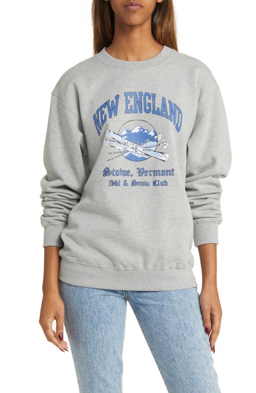 New England Graphic Sweatshirt in Grey
