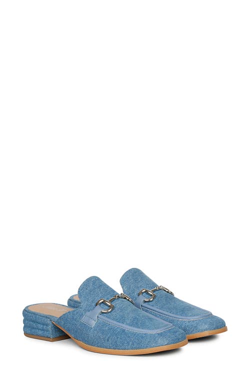 Shop Saint G Savannah Bit Loafer Mule In Denim