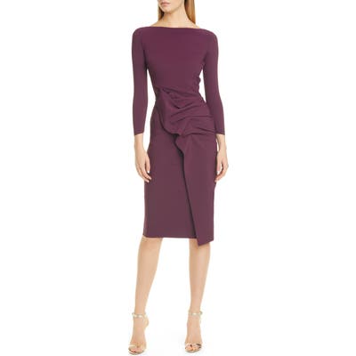 Chiara Boni La Petite Robe Kimi Ruffle Cocktail Dress, 50 IT - Burgundy
