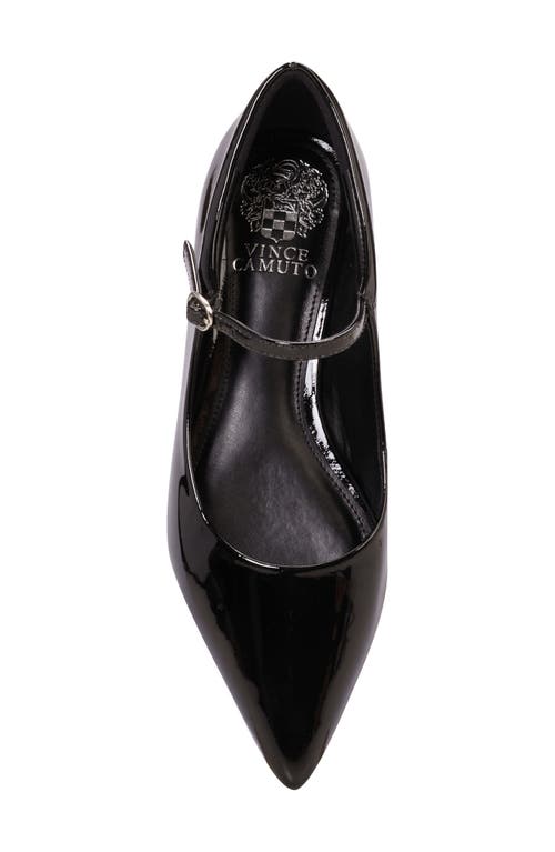 Shop Vince Camuto Eloise Mary Jane Pointed Toe Flat In Black