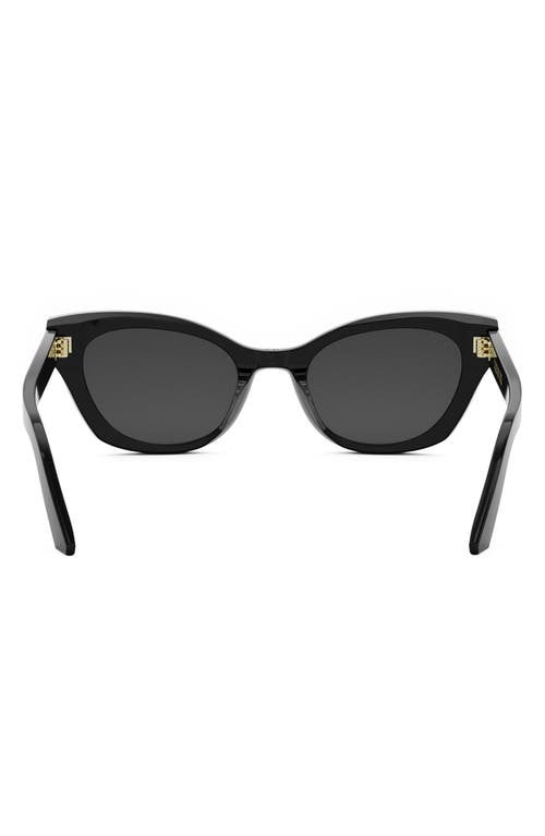Shop Dior 'midnight B2i Cat Eye Sunglasses In Shiny Black/smoke