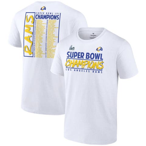 Men's Nike White Los Angeles Rams 2021 NFC Champions Roster T-Shirt