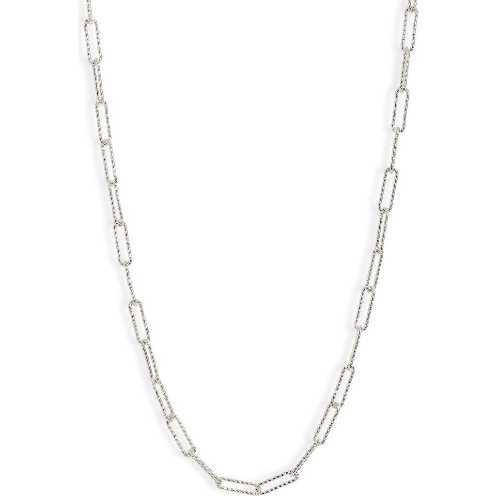 Shop Nordstrom Demi Fine Faceted Paper Clip Chain Necklace In Sterling Silver Plated