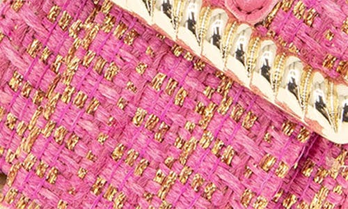Bcbgeneration Mollie Sandal In Fuchsia/gold Boucle