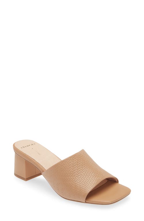 Kennedy Weave Slide Sandal in Camel