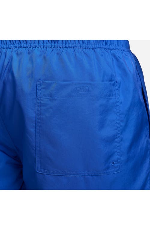 Nike Club Flow Drawstring Twill Shorts In Game Royal/white