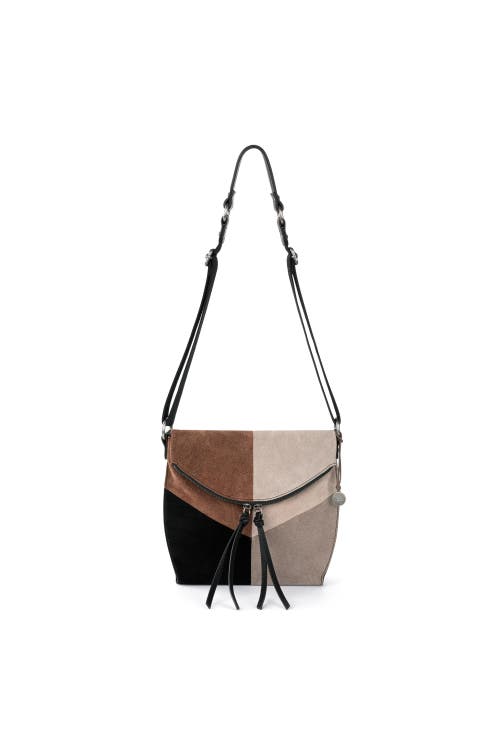 The Sak Silverlake Crossbody In Neutral Suede Block