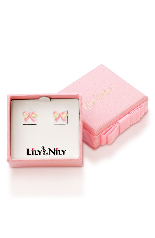 Shop Lily Nily Bow Stud Earrings In Gold