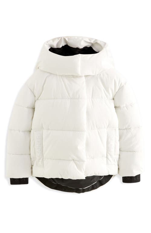 Shop Allsaints Sm By  Kids' Short Hooded Puffer Jacket In White