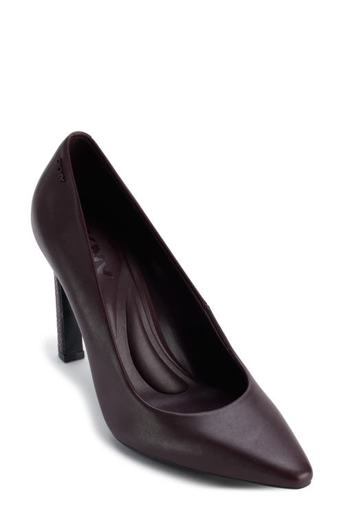 Shop Dkny Chrystie Pointed Toe Pump In Dark Cherry