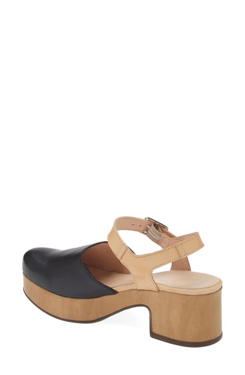 Shop Wonders Platform Clog In Wild Black/pergamena Sand