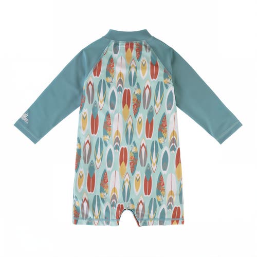 Uv Skinz Long Sleeve Swim Romper In Surfs Up