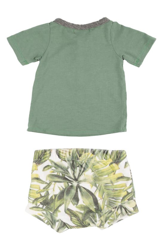 Shop Miki Miette Christopher Henley Top & Shorts Set In Cocoa Beach