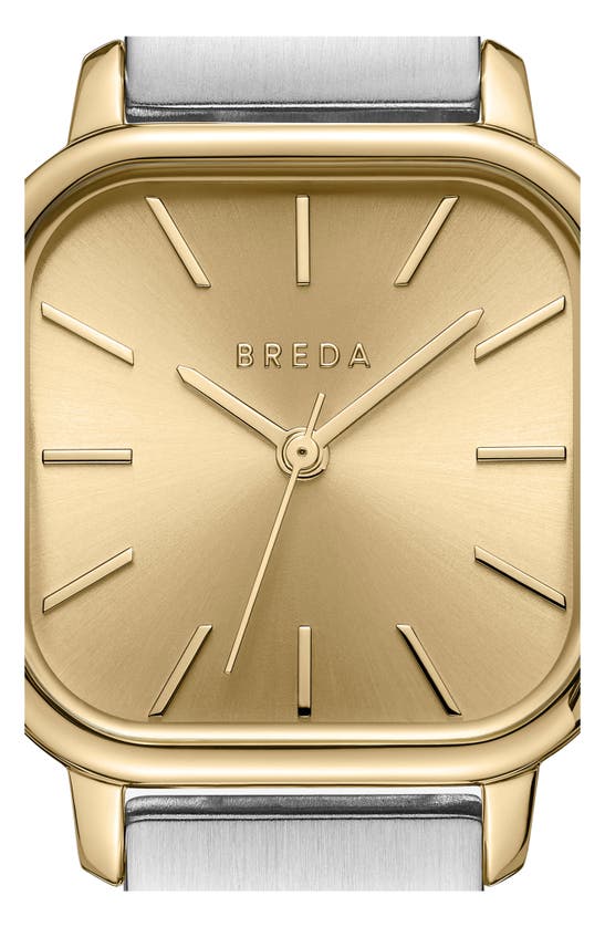 Shop Breda Esther Bracelet Watch, 26mm In Silver/18k Goldlated