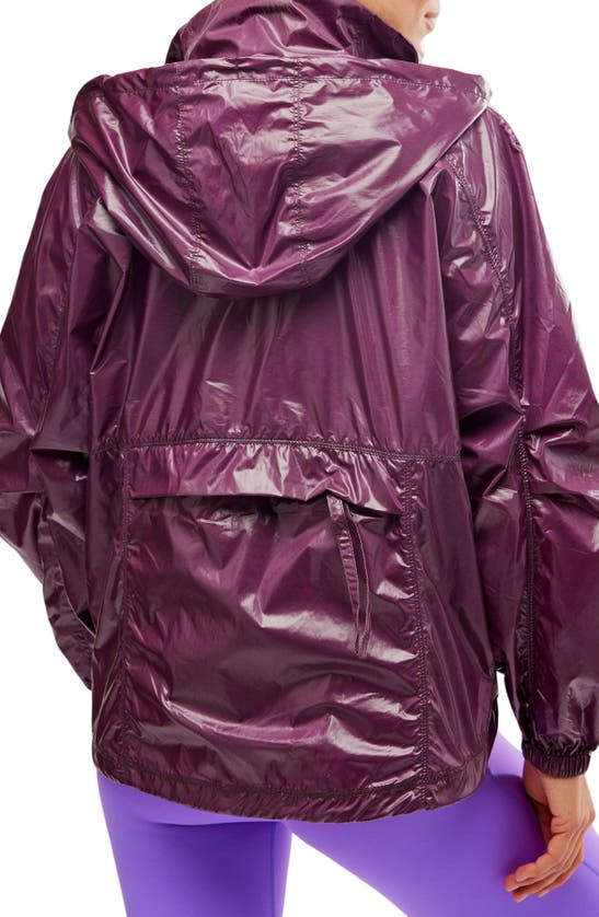 Shop Fp Movement By Free People Spring Showers Water Resistant Packable Rain Jacket In Black Tea