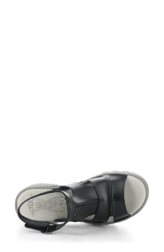 Shop Fly London Tawi Strappy Sandal In Black