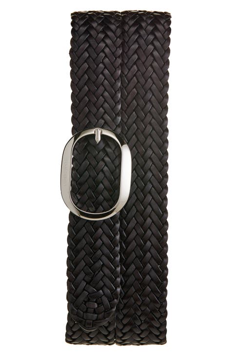 Women's Braided Leather Sling Belt