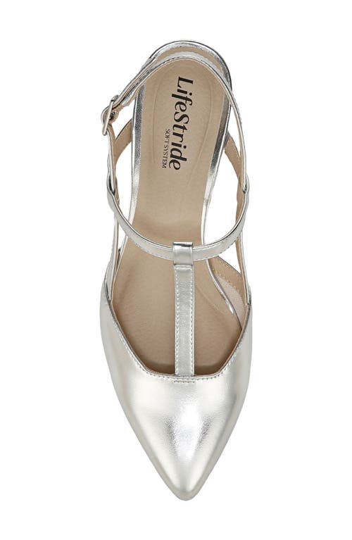 Shop Lifestride Aire Pointed Toe Slingback Pump In Silver