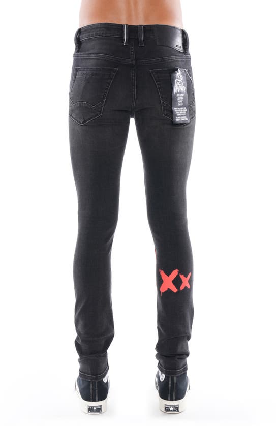 CULT OF INDIVIDUALITY CULT OF INDIVIDUALITY PUNK PATCHWORK SUPER SKINNY JEANS