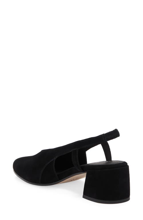 Eileen Fisher Gals Womens Block Heel Suede Slingback Heels In Black