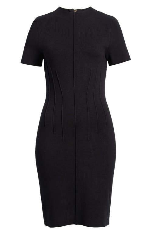 Eliza J Pintuck Fitted Sheath Dress In Black