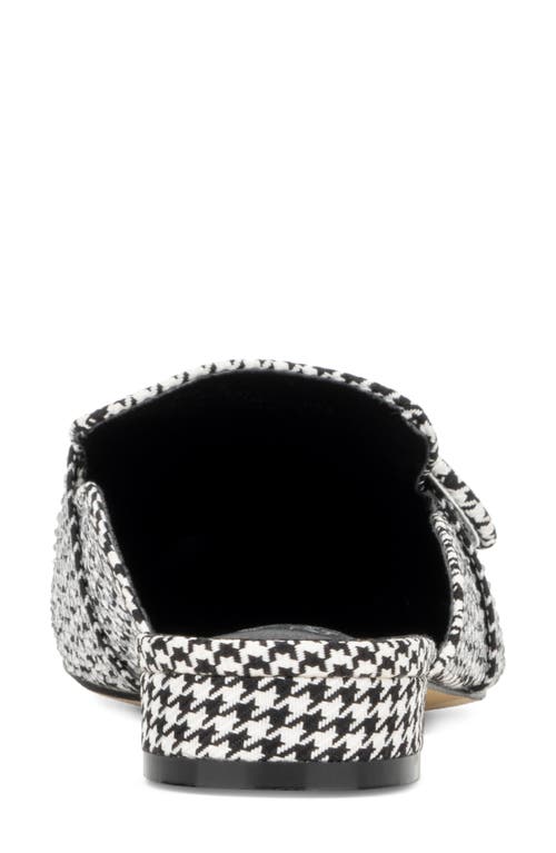 New York And Company Olga Houndstooth Mule In Black/white