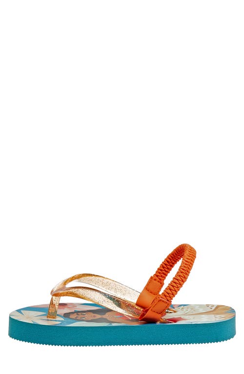Shop Josmo Moana Slingback Flip-flop Sandal In Blue/orange