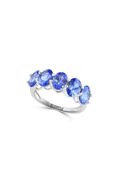 Sterling Silver Tanzanite Ring - 3.33 ctw