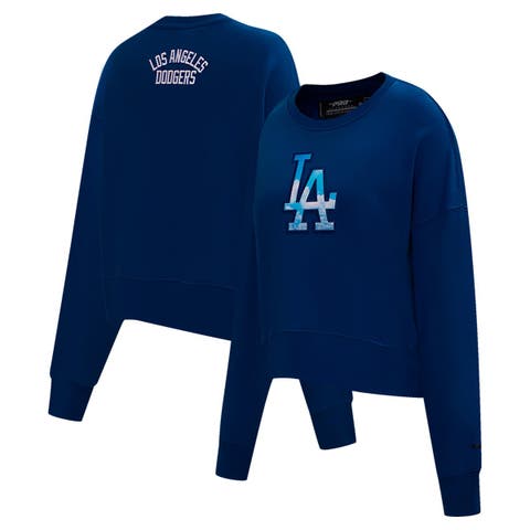 Women's Pro Standard Royal Los Angeles Dodgers Painted Sky Pullover Sweatshirt