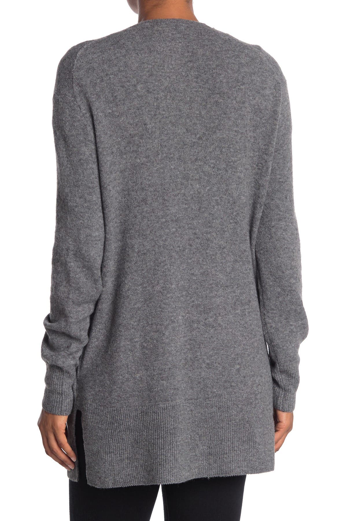 Madewell Open Front Patch Pocket Cardigan In Open Grey30
