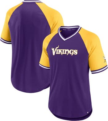 FANATICS Men's Fanatics Branded Purple/Gold Minnesota Vikings Second Wind  Raglan V-Neck T-Shirt