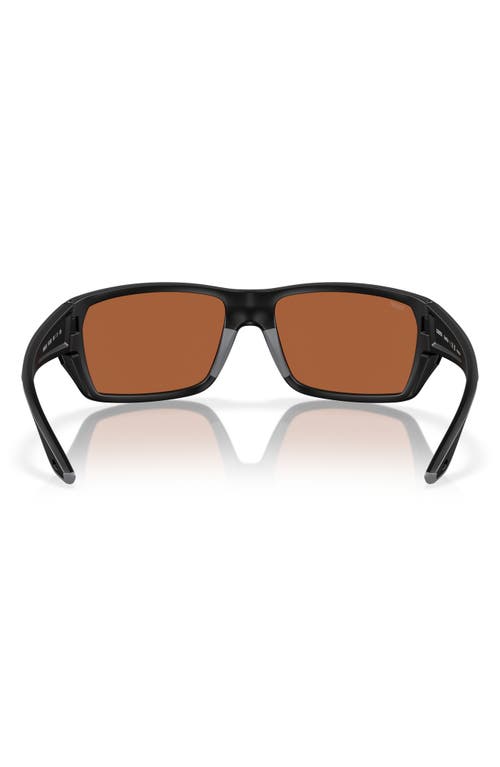 Costa Del Mar Tailfin 60mm Polarized Sunglasses In Black/green Mirror
